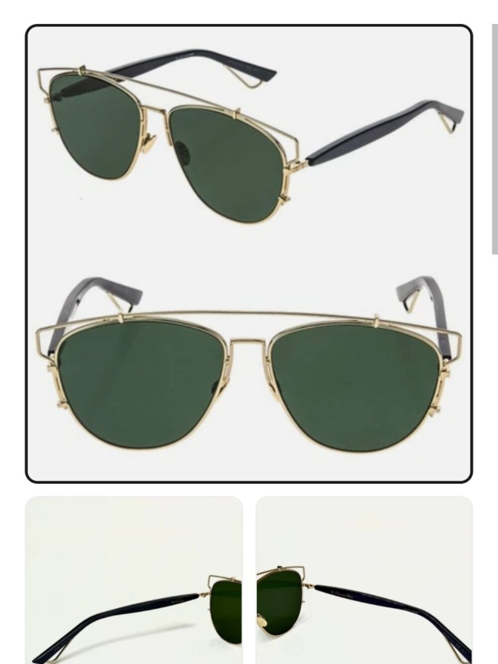Dior Sunglasses Technologic gold rims